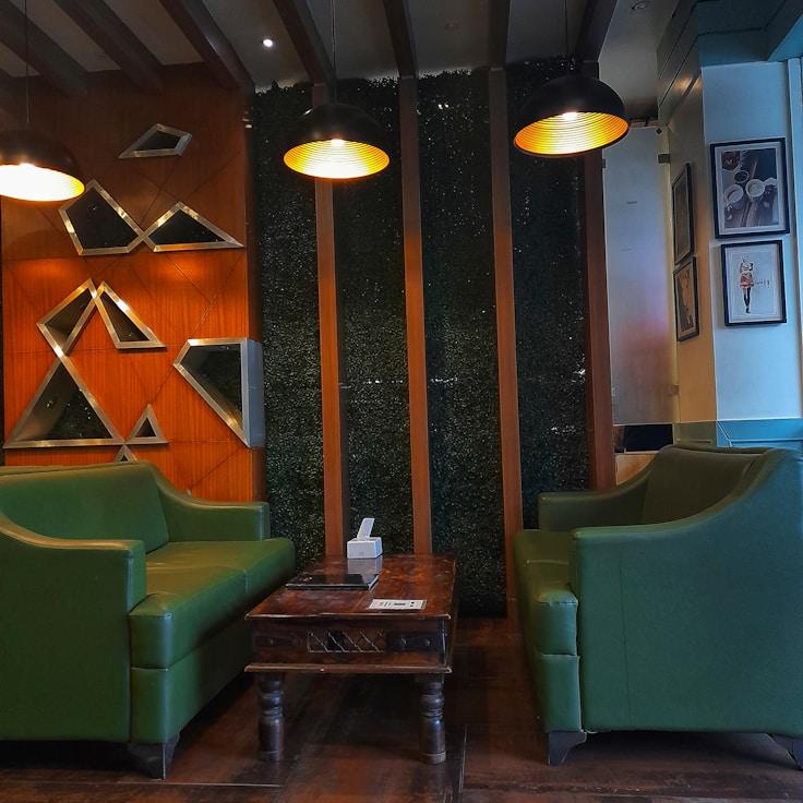 Restaurant interior with private family seating